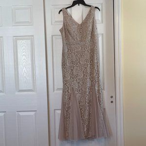 Tan Lace Gown, 12